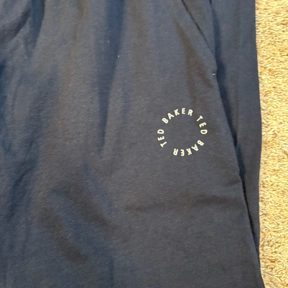 Ted Baker Navy Blue Sweatpants with Red Drawstring - Picture 4 of 10